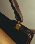 "BVLGARI" 10's Sculptural hair on two way handbag