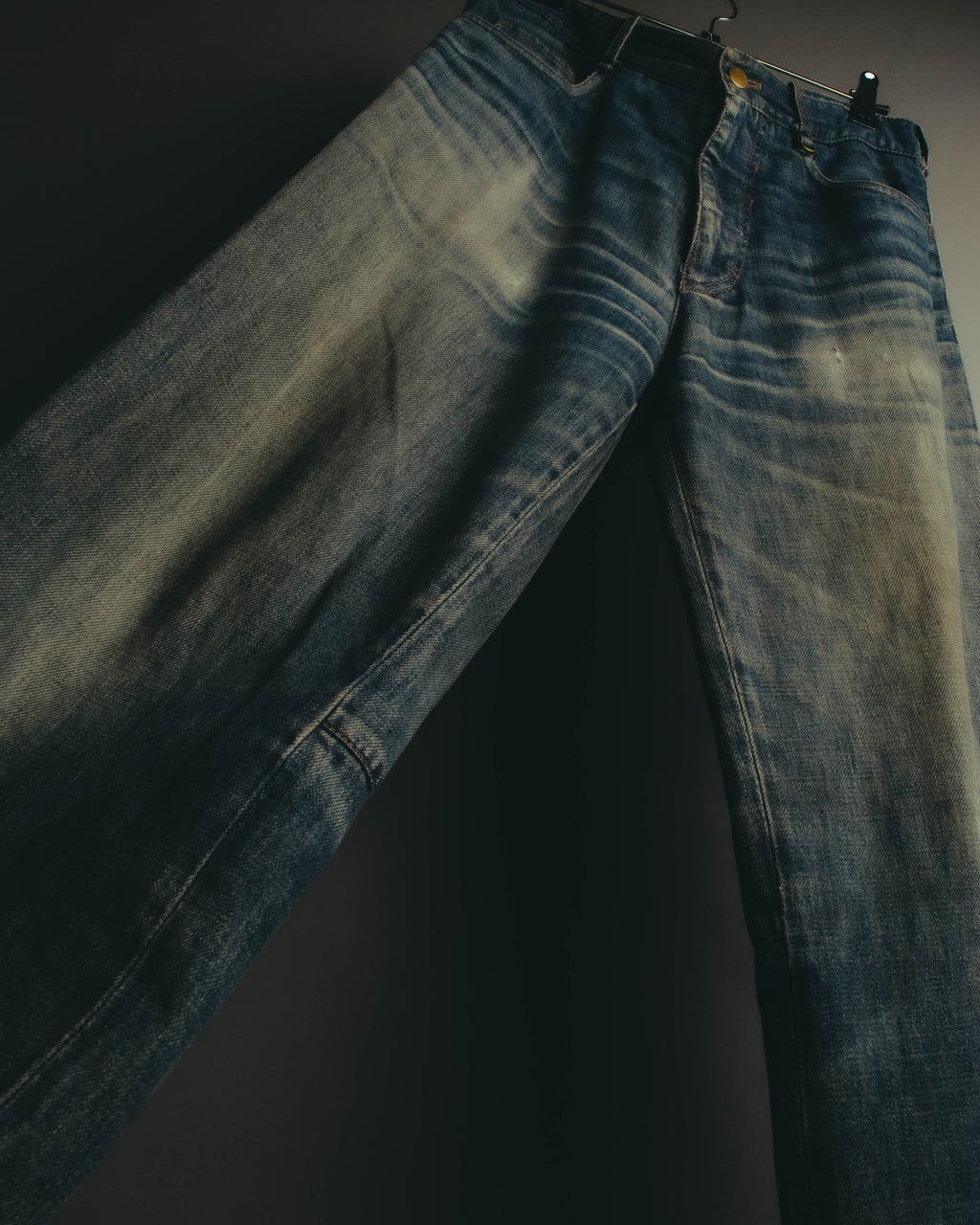 "PRADA Sports" 00's Faded wide straight denim jeans