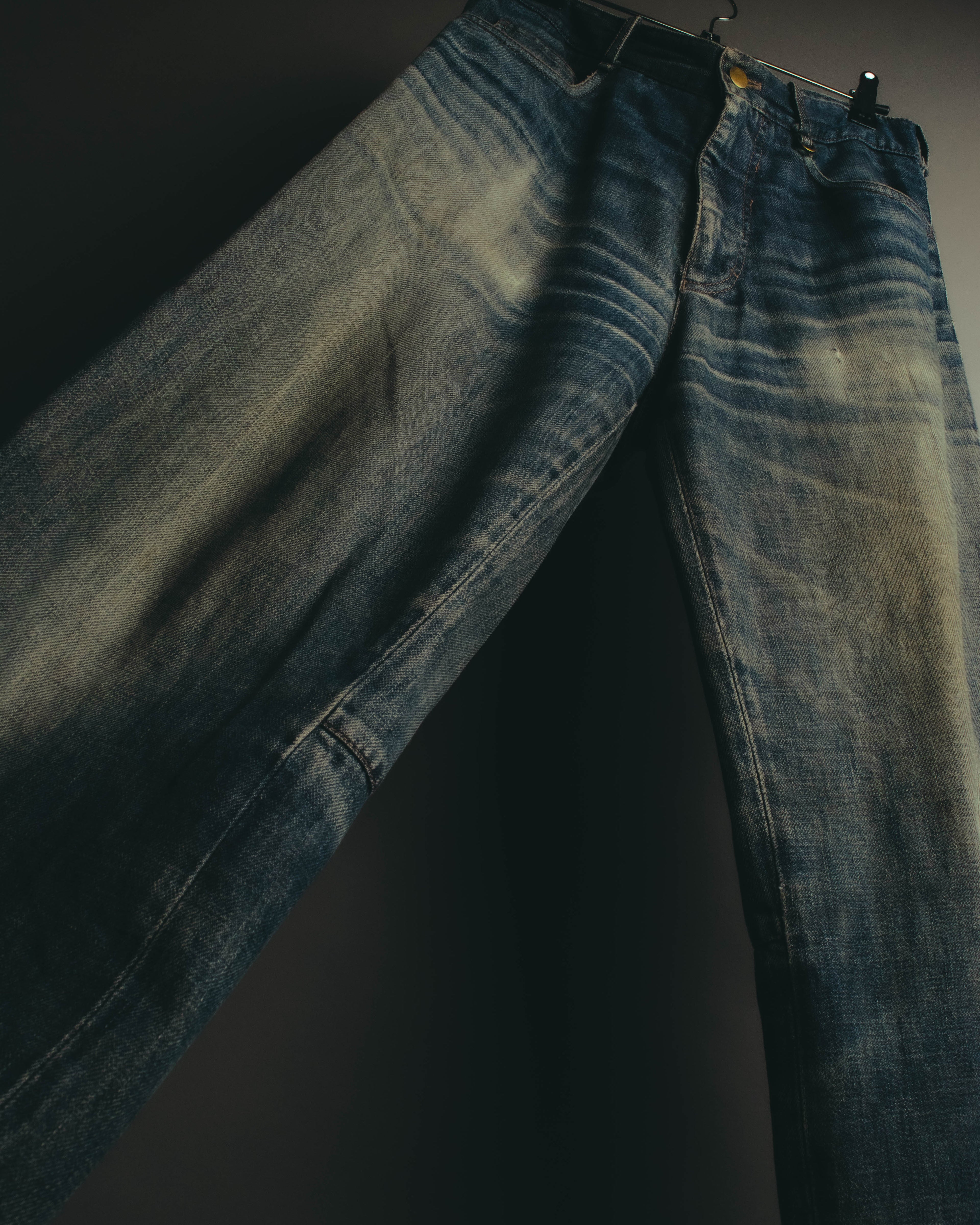 "PRADA Sports" 00's Faded wide straight denim jeans
