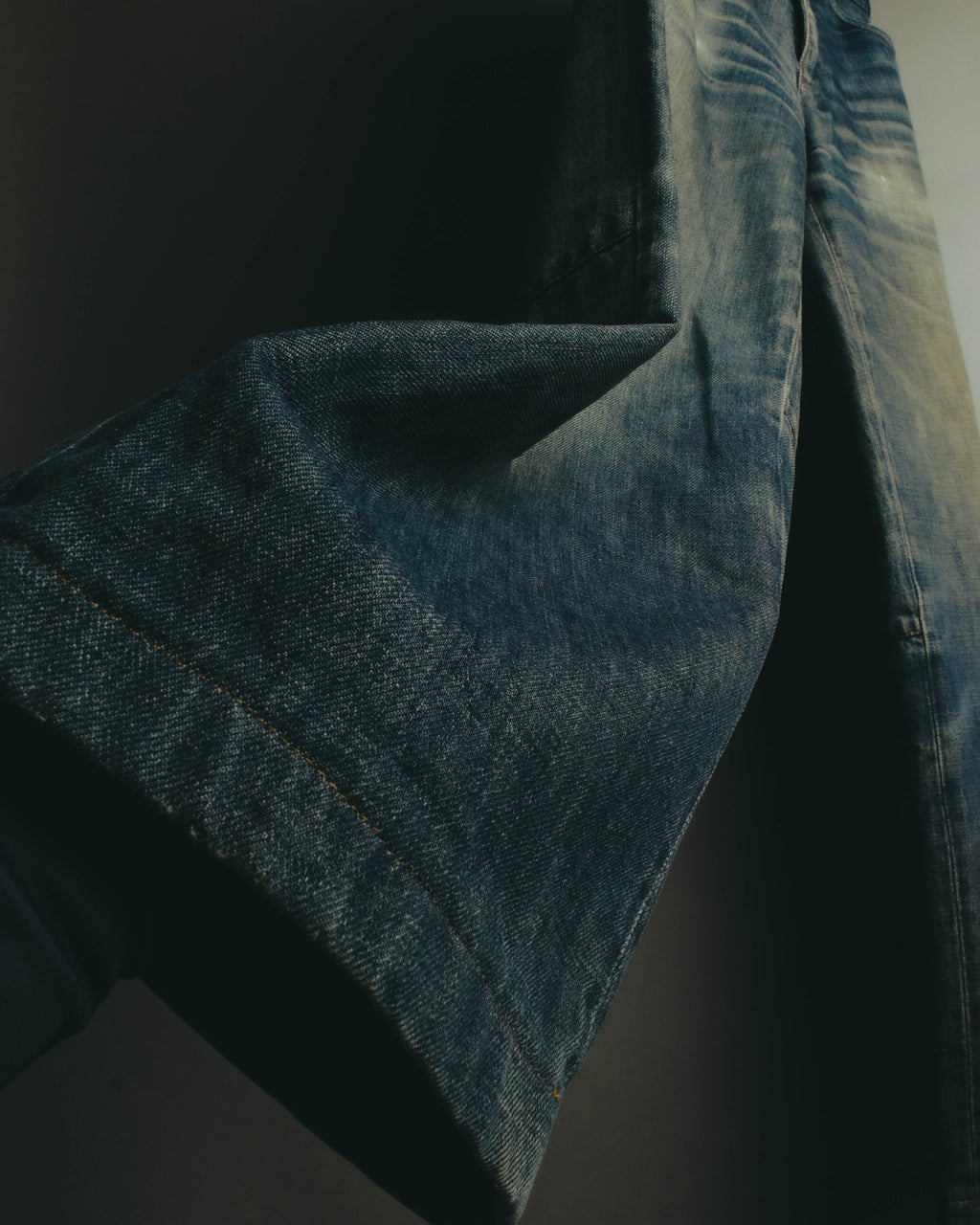 "PRADA Sports" 00's Faded wide straight denim jeans