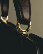 "BVLGARI" 10's Sculptural hair on two way handbag
