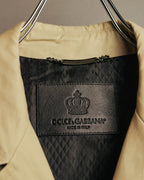“DOLCE&GABBANA” 2000’s Crown patch belted trench coat