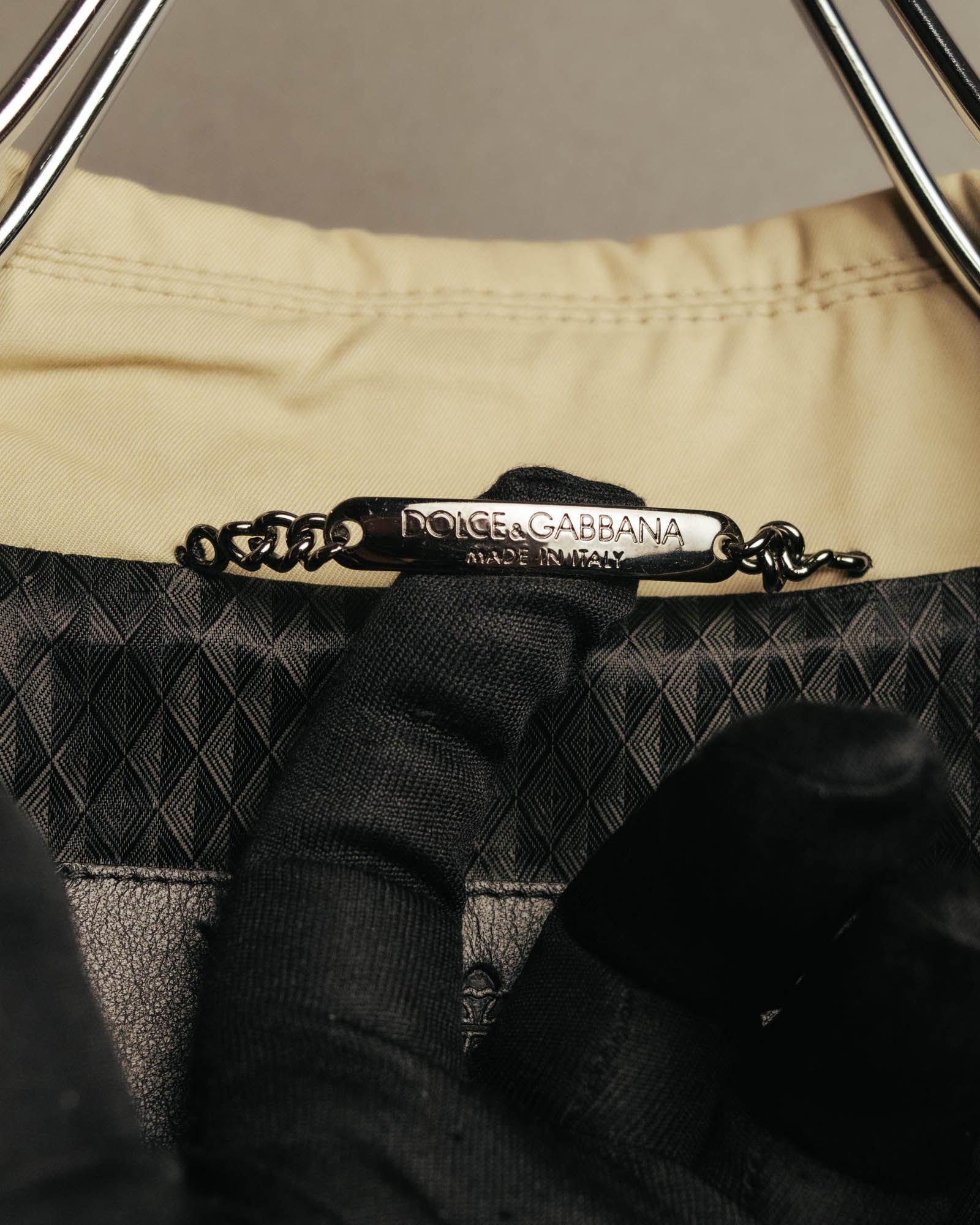 “DOLCE&GABBANA” 2000’s Crown patch belted trench coat
