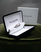 “Guy Laroche” 90’s-00’s Architectural diamond ring