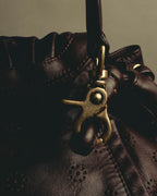 "See By Chloé" 10's Floral perforated leather shoulder bag