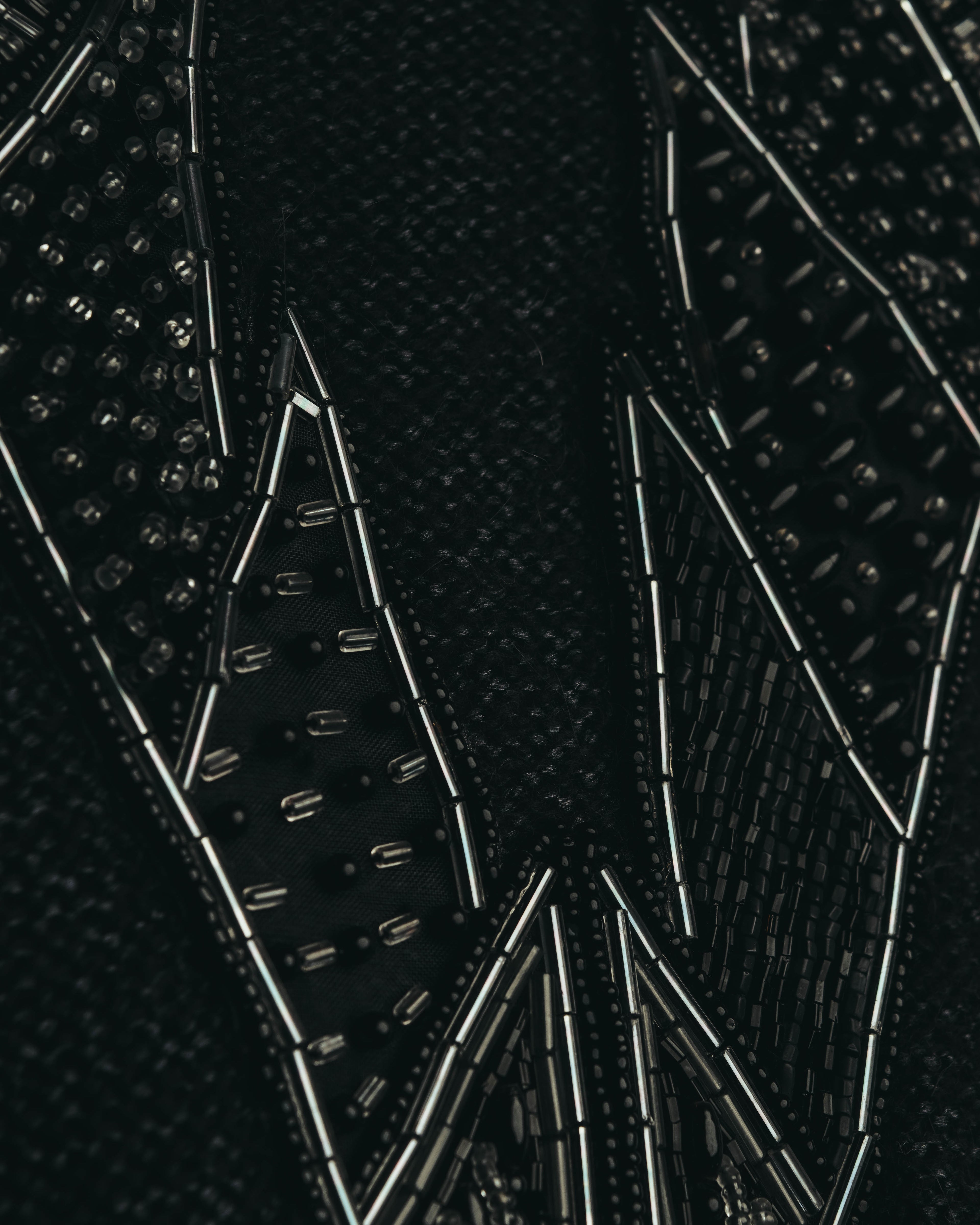 "Christian Dior" 80's-90's Beaded silk wool knit sweater
