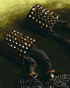 "ARMANI" Dark chain tassel earrings