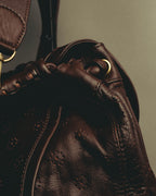 "See By Chloé" 10's Floral perforated leather shoulder bag