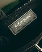"Yves Saint Laurent" 00's-10's Structured pebbled leather top handle bag
