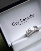 “Guy Laroche” 90’s-00’s Architectural diamond ring
