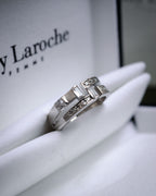 “Guy Laroche” 90’s-00’s Architectural diamond ring