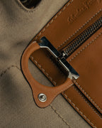 “Salvatore Ferragamo” 00’s-10’s Canvas leather gancini detail 2way handbag
