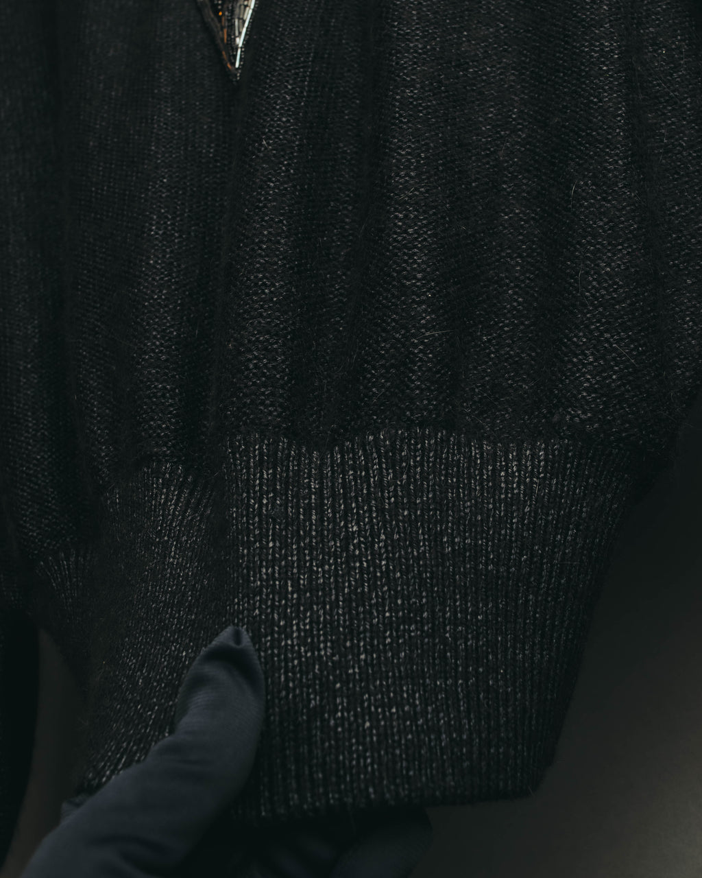 "Christian Dior" 80's-90's Beaded silk wool knit sweater