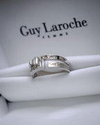 “Guy Laroche” 90’s-00’s Architectural diamond ring