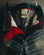 "PRADA Sports" 00's Faded wide straight denim jeans