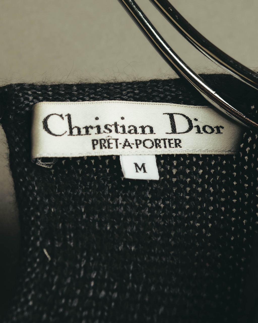 "Christian Dior" 80's-90's Beaded silk wool knit sweater