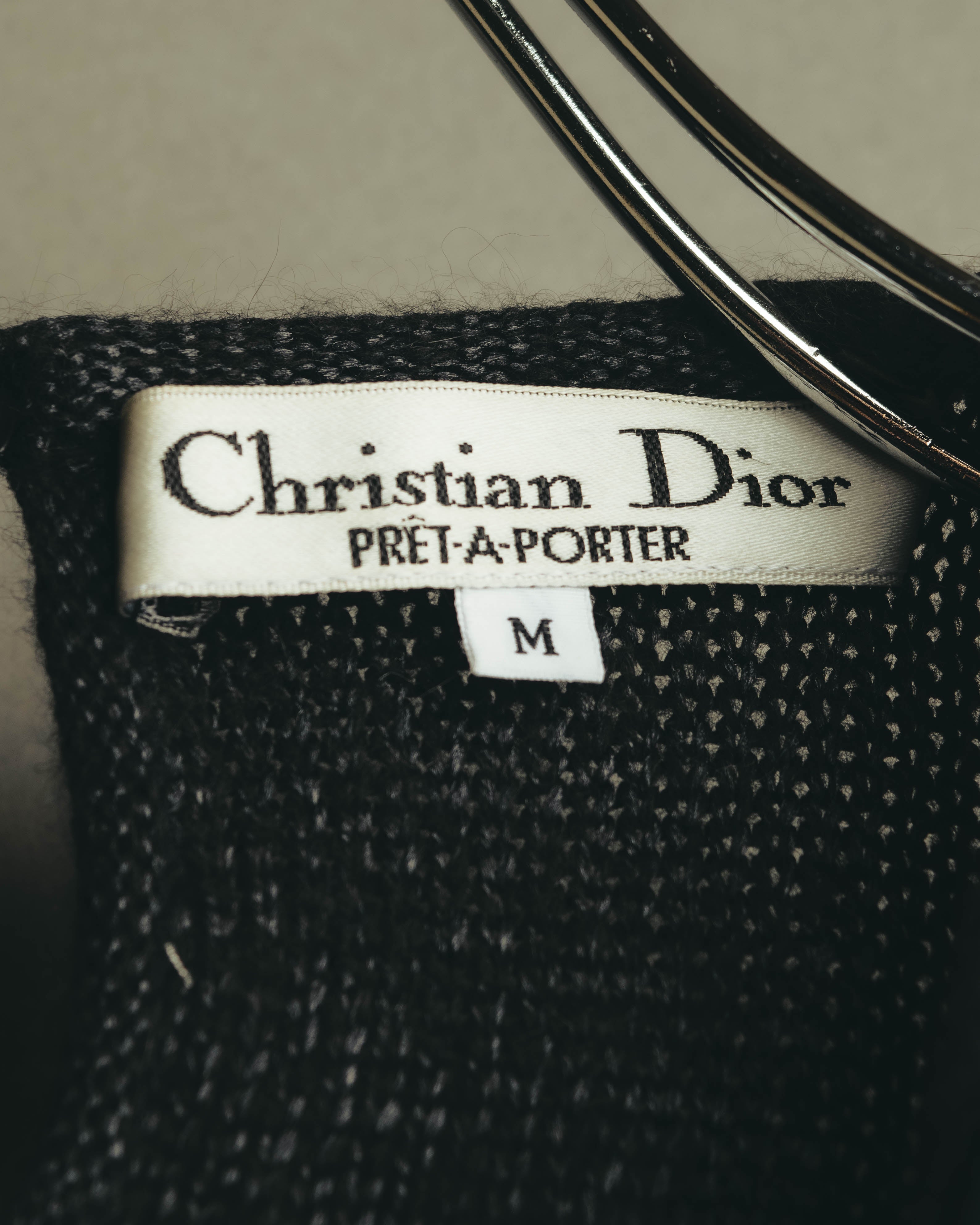 "Christian Dior" 80's-90's Beaded silk wool knit sweater