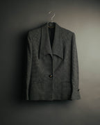 "CELINE" 80's-90's Structured patterned tailored blazer