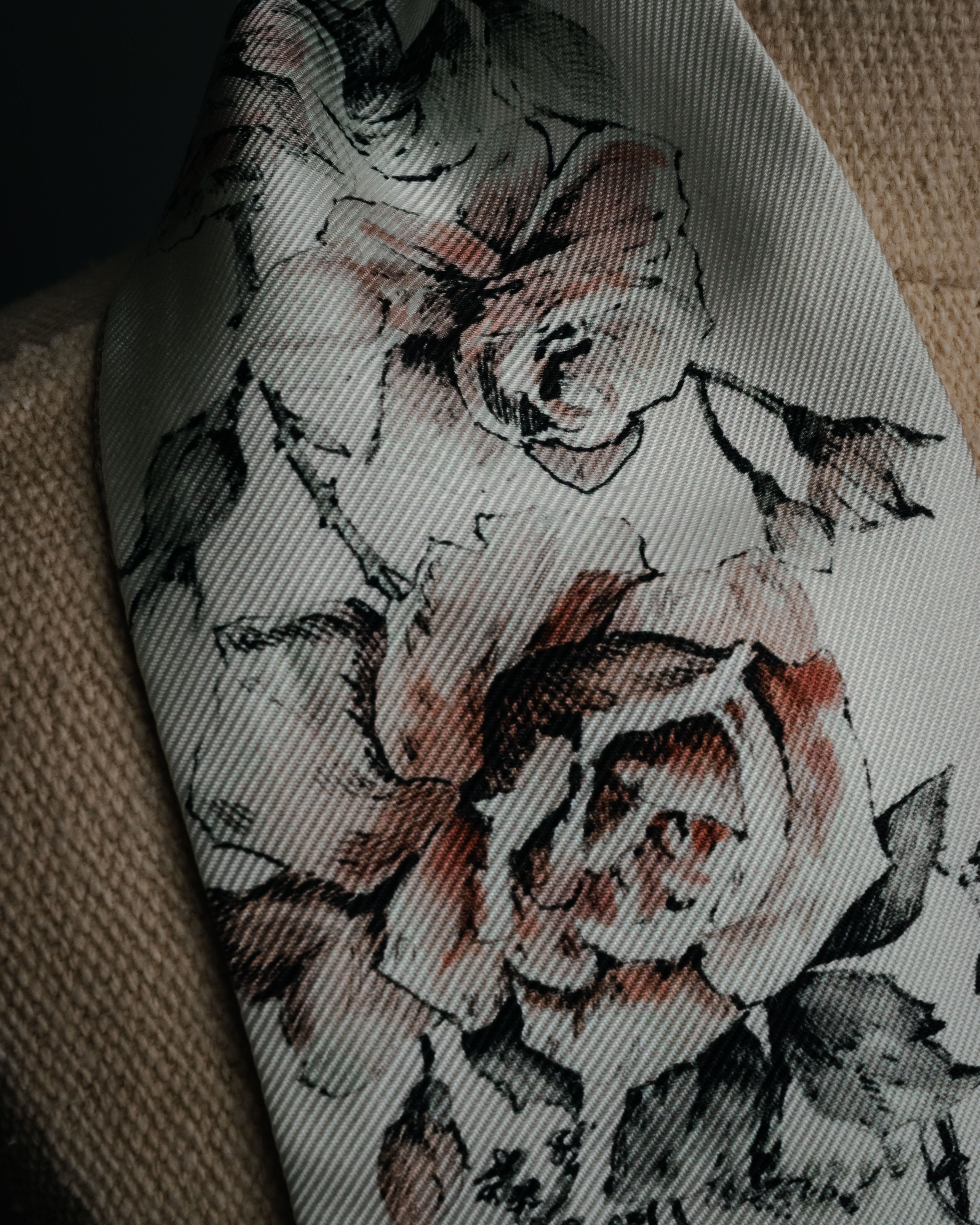 “Christian Dior“ 2018’s-2023’s Rose print silk mitzah scarf