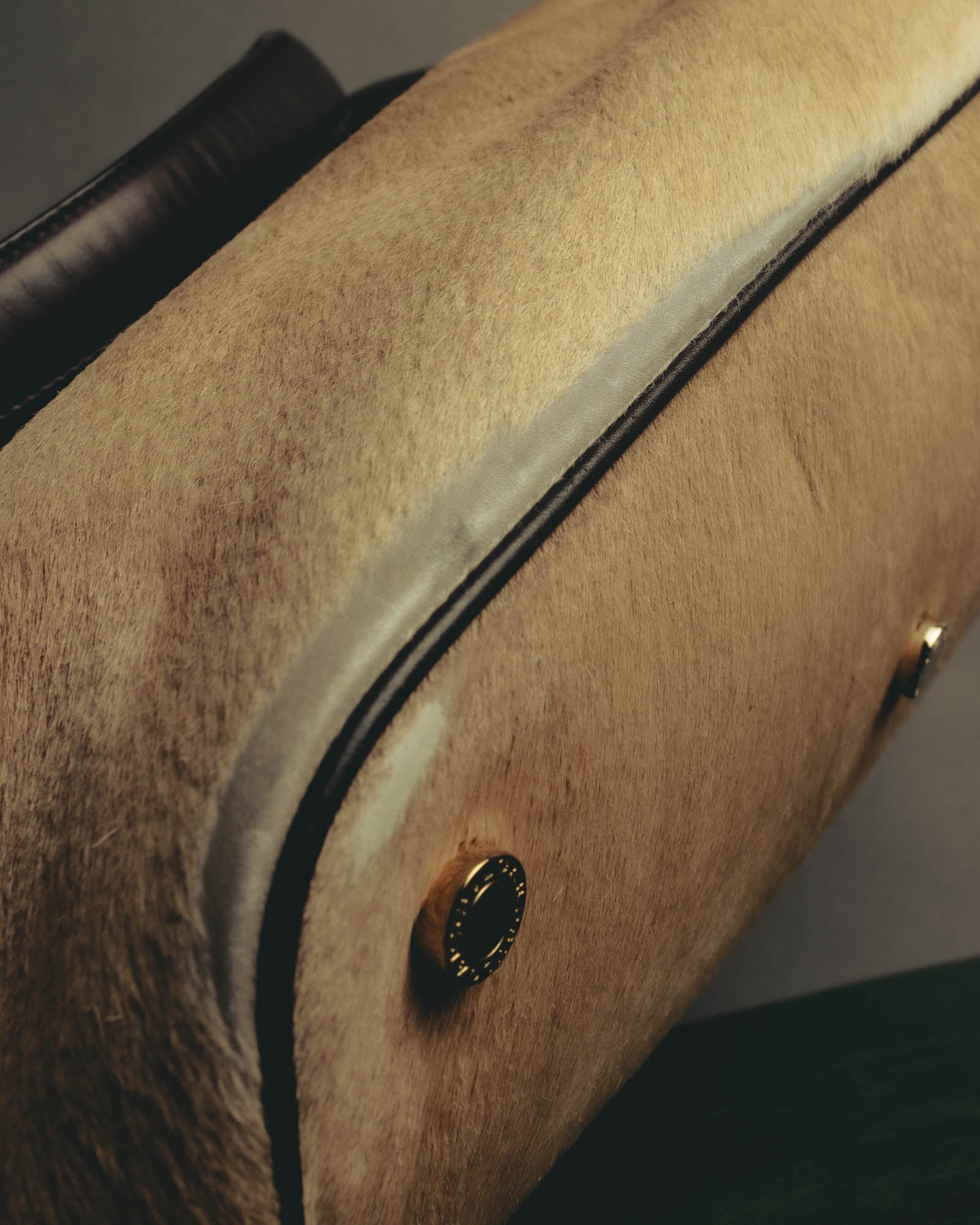 "BVLGARI" 10's Sculptural hair on two way handbag