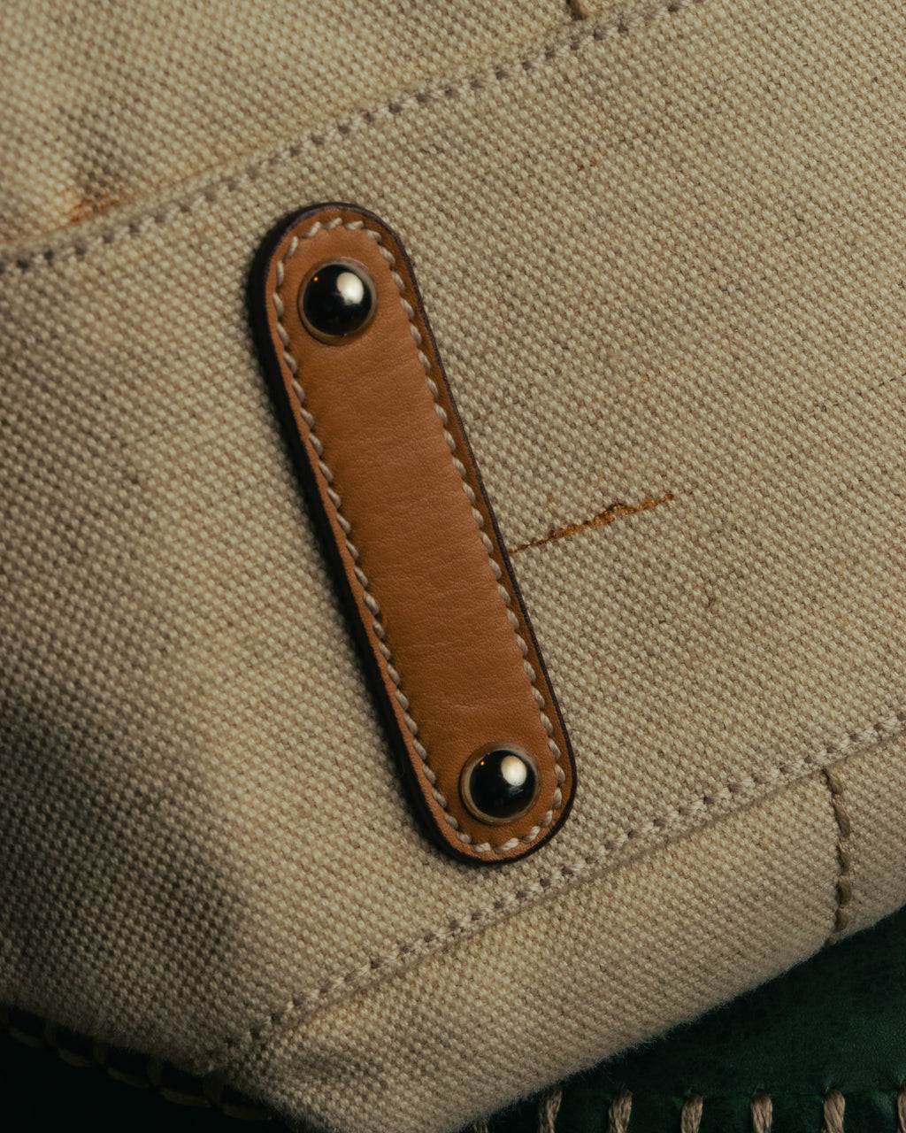 “Salvatore Ferragamo” 00’s-10’s Canvas leather gancini detail 2way handbag