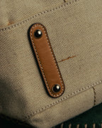 “Salvatore Ferragamo” 00’s-10’s Canvas leather gancini detail 2way handbag