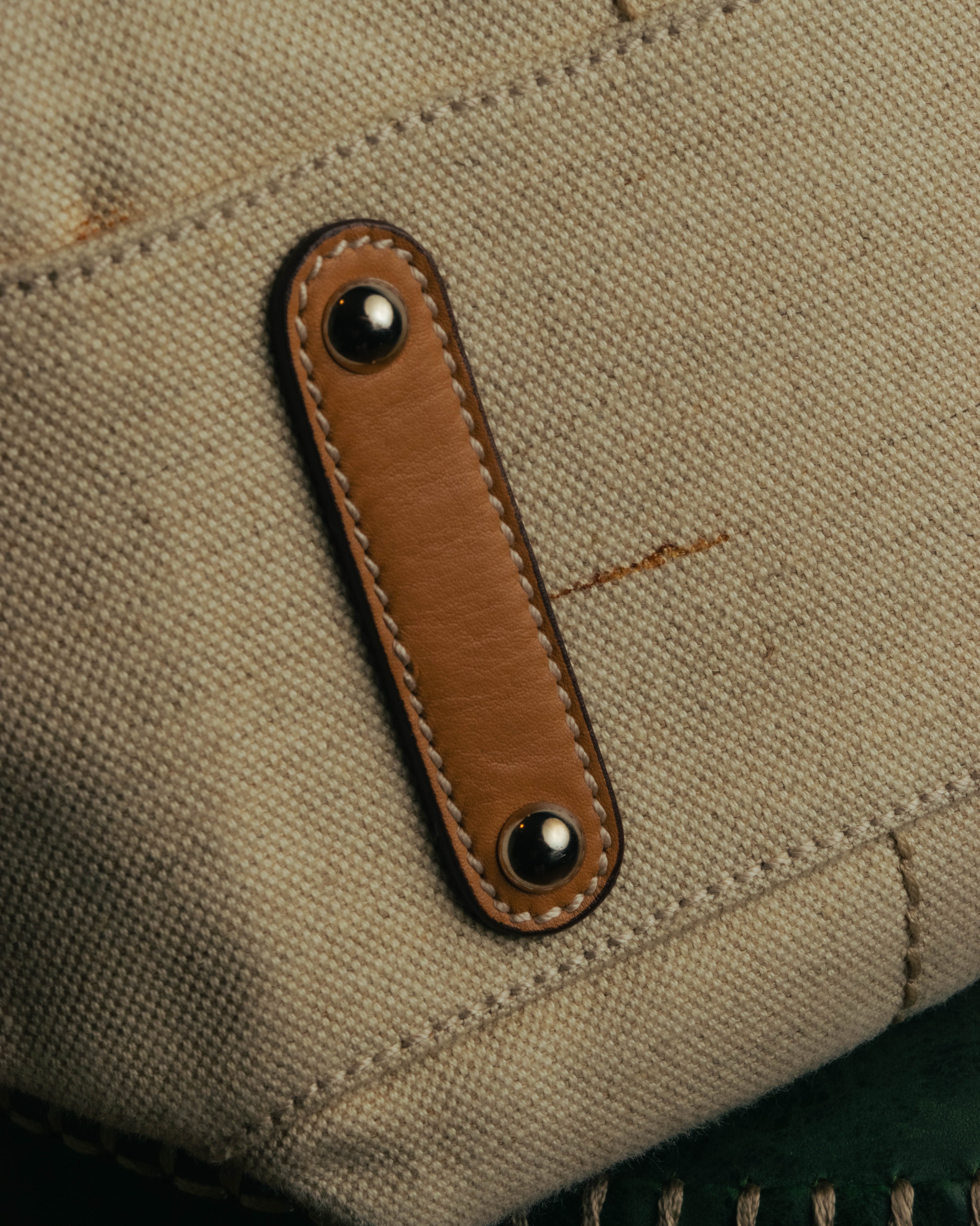 “Salvatore Ferragamo” 00’s-10’s Canvas leather gancini detail 2way handbag