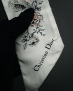 “Christian Dior“ 2018’s-2023’s Rose print silk mitzah scarf