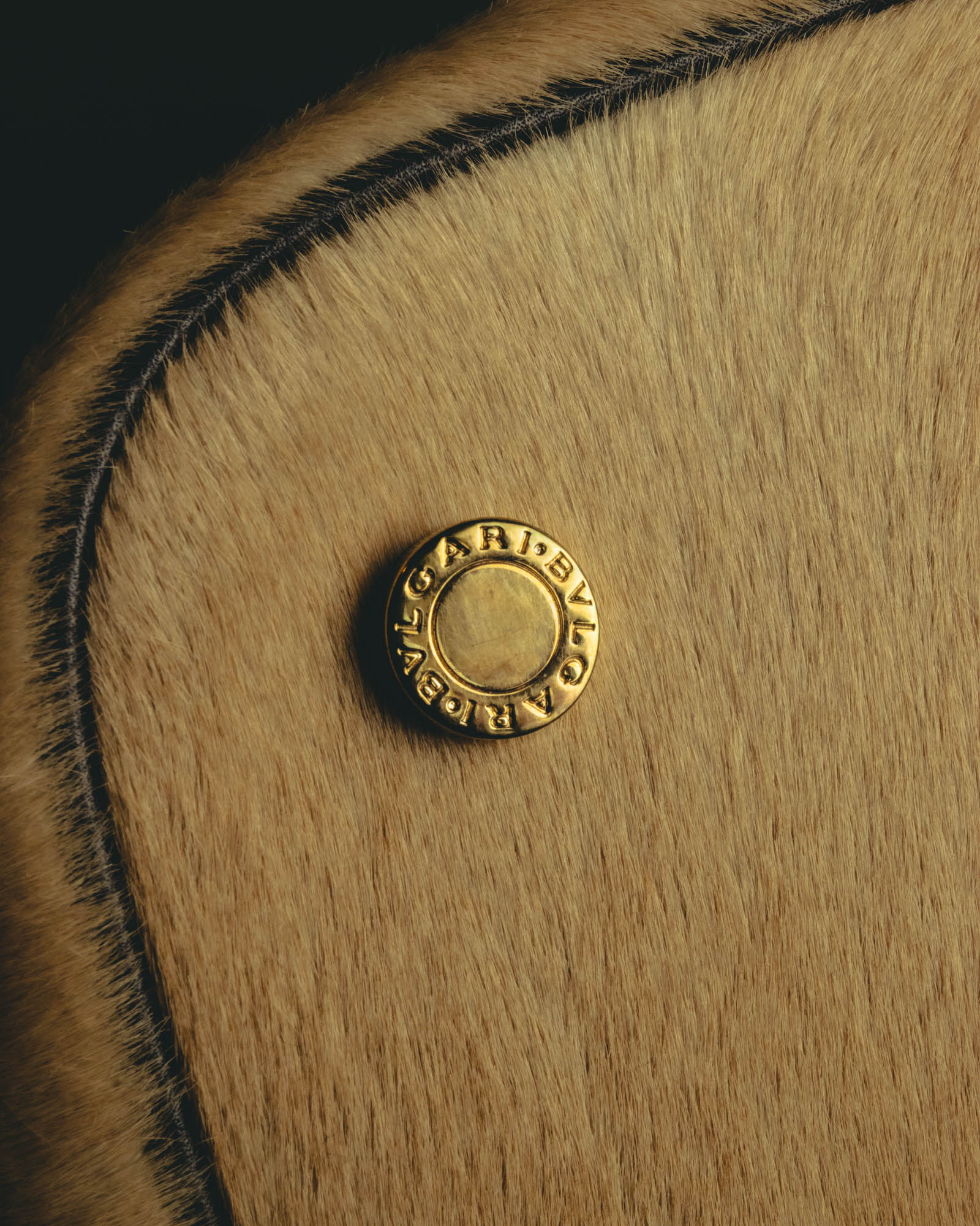 "BVLGARI" 10's Sculptural hair on two way handbag