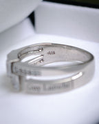 “Guy Laroche” 90’s-00’s Architectural diamond ring