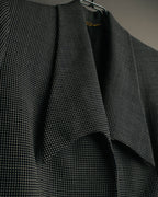 "CELINE" 80's-90's Structured patterned tailored blazer