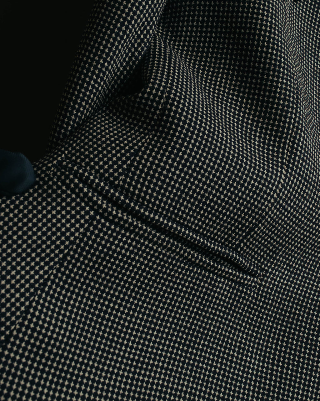 "CELINE" 80's-90's Structured patterned tailored blazer