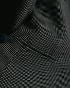 "CELINE" 80's-90's Structured patterned tailored blazer