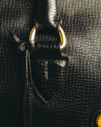 "Burberrys" 80's-90's Grained leather boston bag