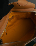 “Salvatore Ferragamo” 00’s-10’s Canvas leather gancini detail 2way handbag