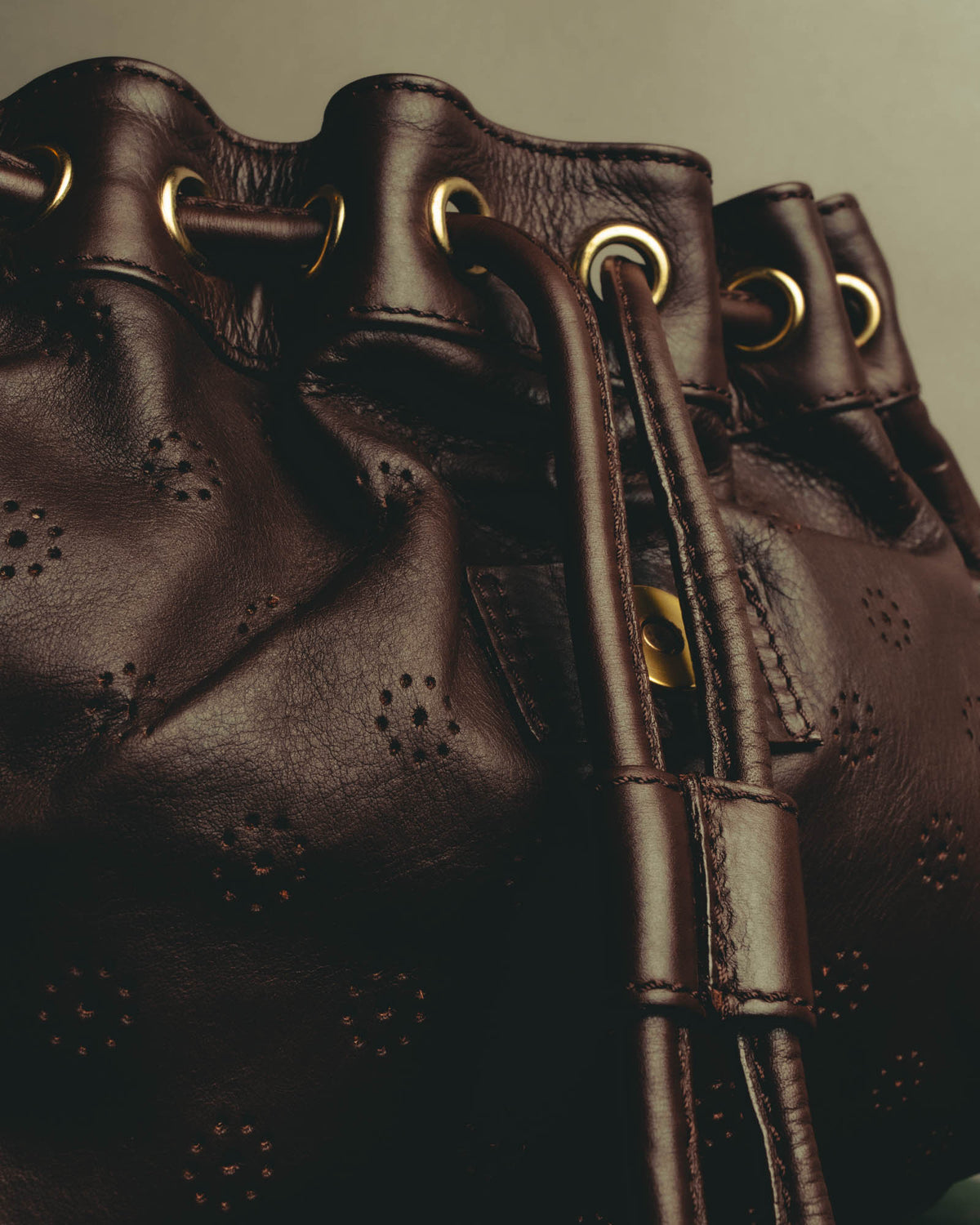 "See By Chloé" 10's Floral perforated leather shoulder bag