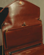 –SPECIAL– "CÉLINE" 70's-80's Vintage monogram suede chain shoulder bag