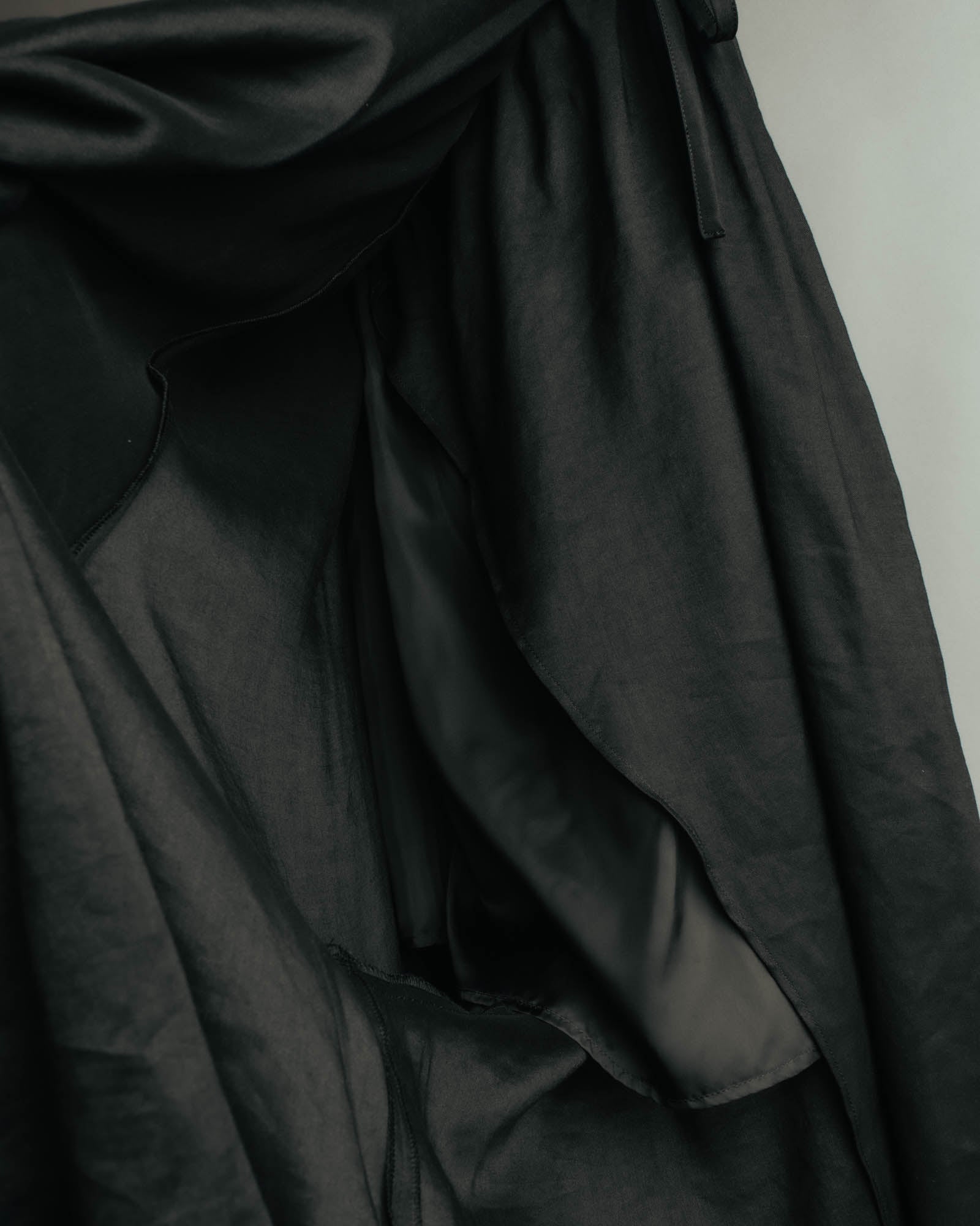 "Y's" 2010's-20's Asymmetric drawstring skirt-like pants