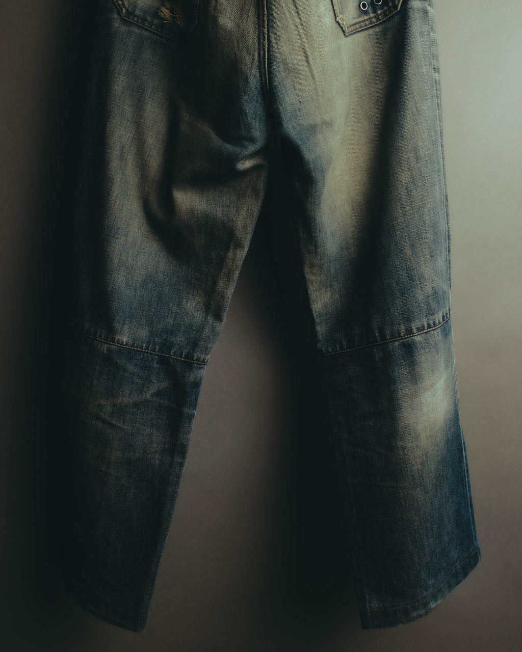"PRADA Sports" 00's Faded wide straight denim jeans