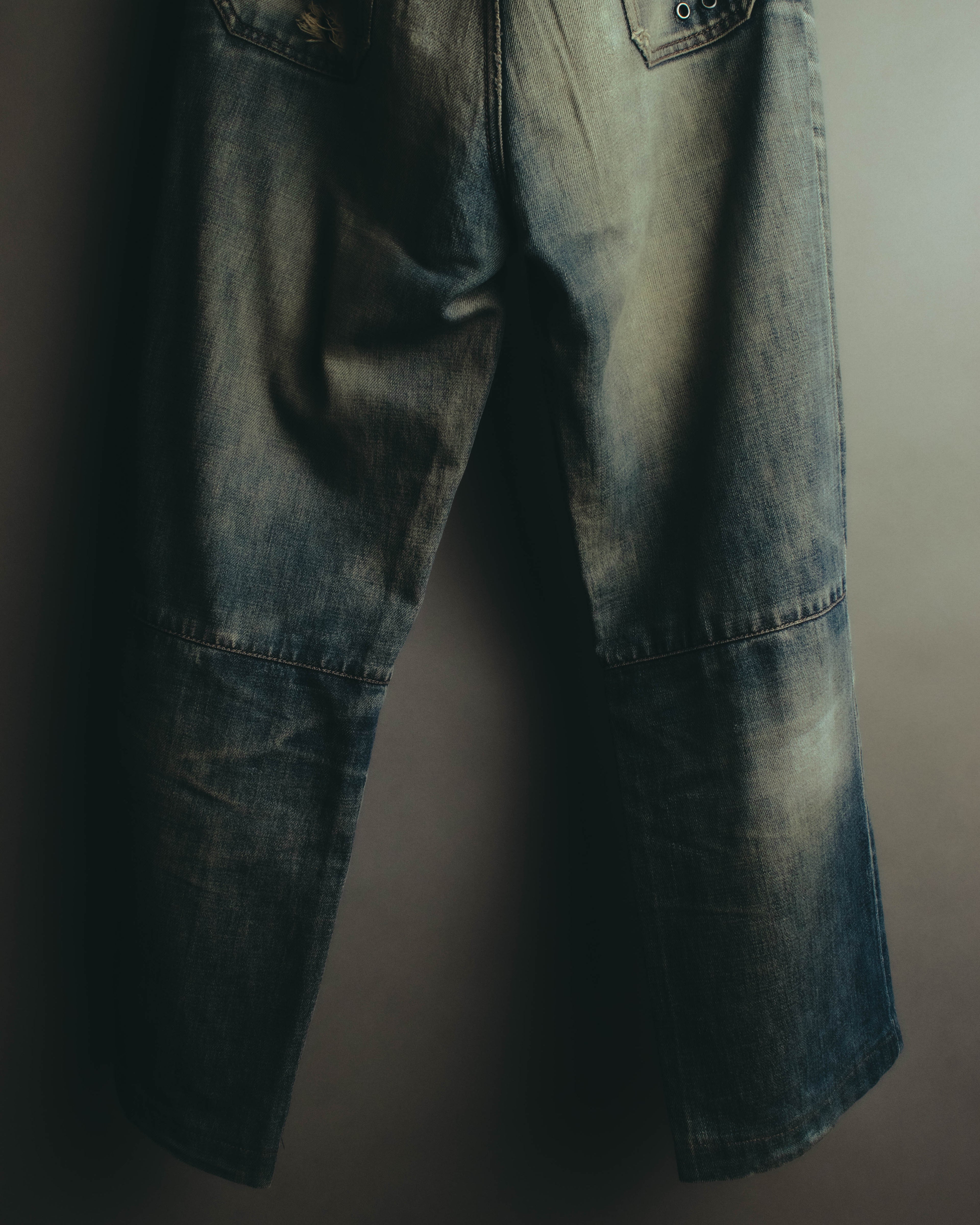 "PRADA Sports" 00's Faded wide straight denim jeans