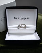 “Guy Laroche” 90’s-00’s Architectural diamond ring