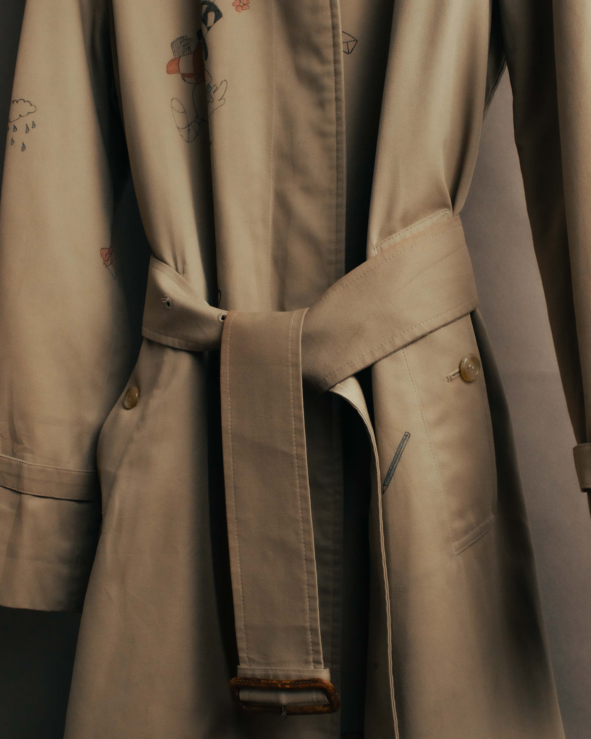 -SPECIAL- "Burberrys" 80's-90's Hand painted trench coat