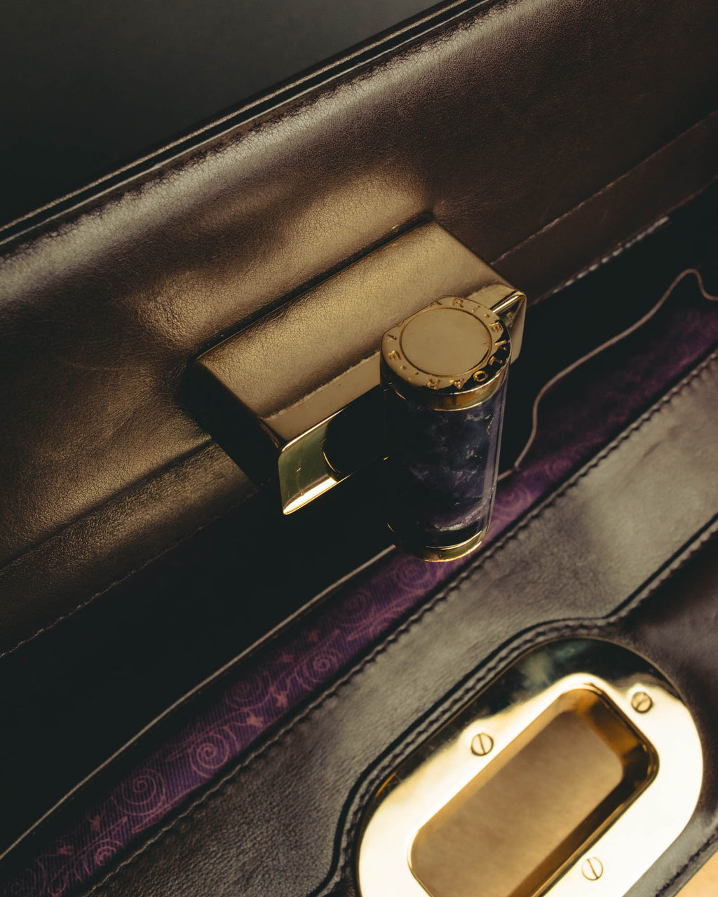 "BVLGARI" 10's Sculptural hair on two way handbag
