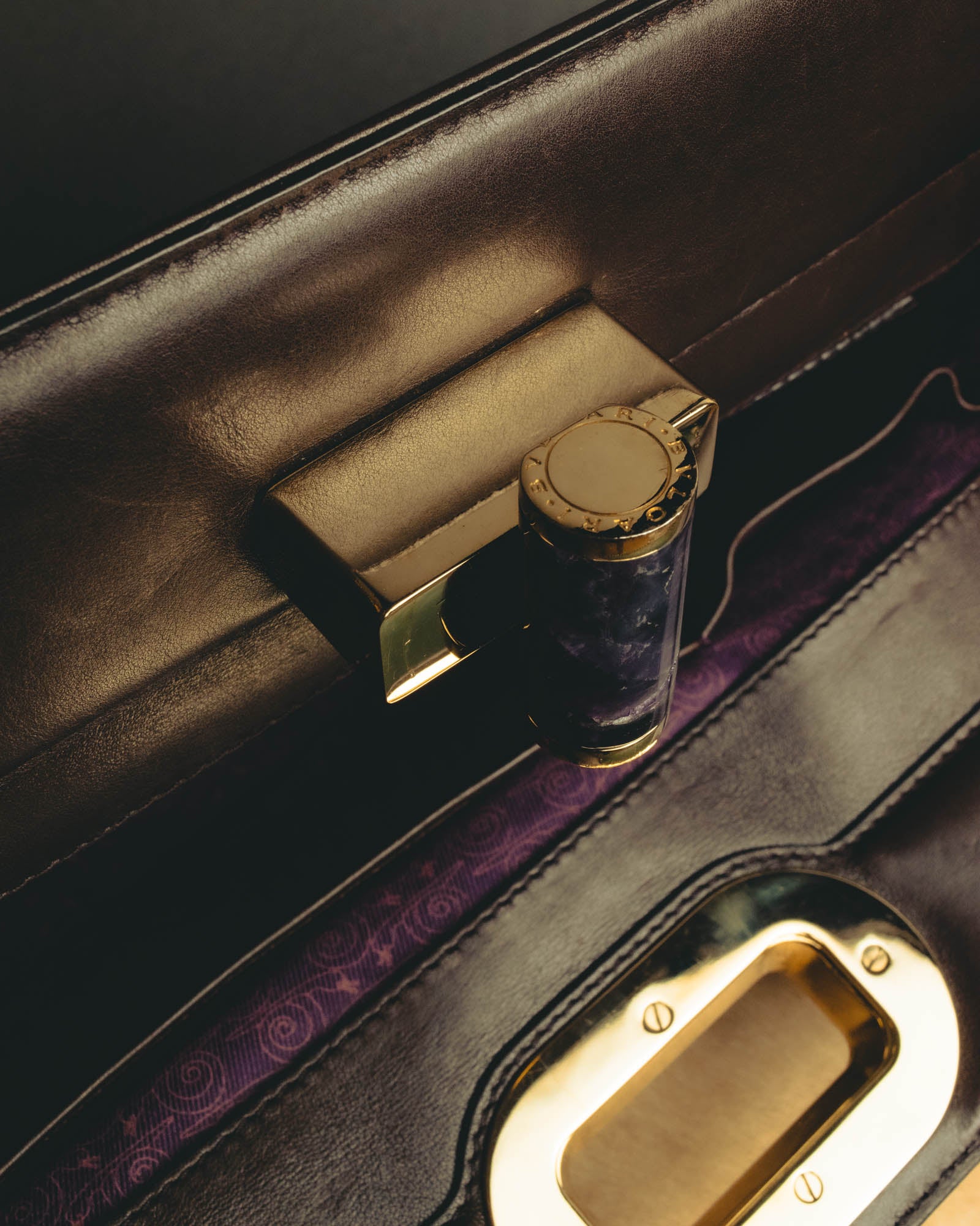 "BVLGARI" 10's Sculptural hair on two way handbag