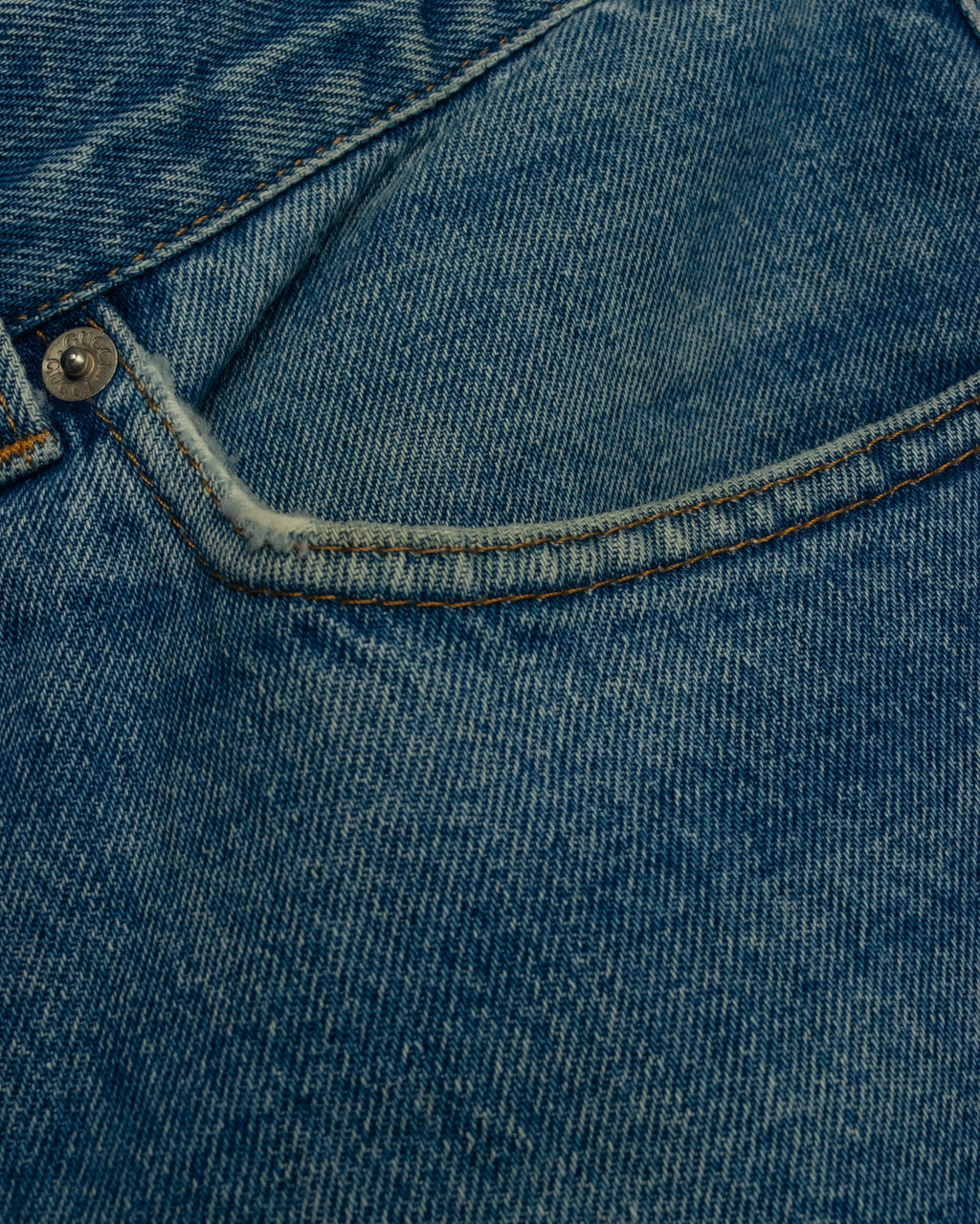 "GUCCI" 80's-90's Faded straight denim jeans
