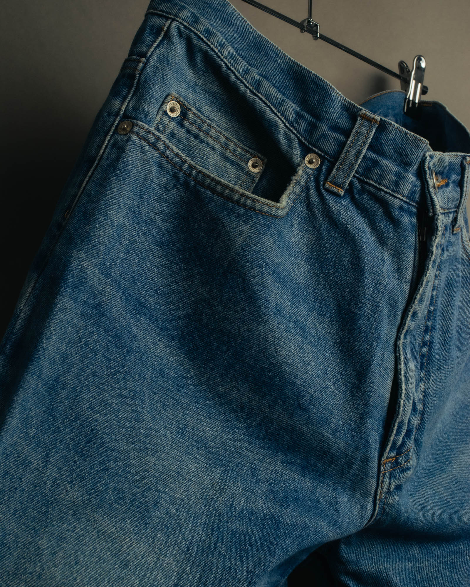 "GUCCI" 80's-90's Faded straight denim jeans