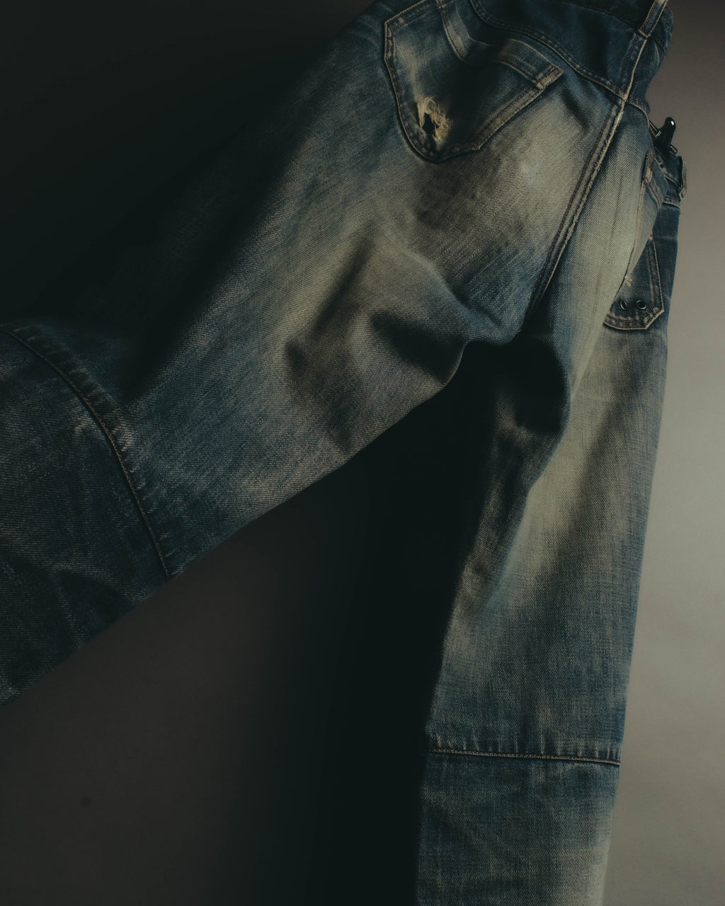 "PRADA Sports" 00's Faded wide straight denim jeans
