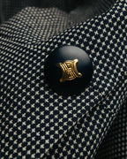 "CELINE" 80's-90's Structured patterned tailored blazer