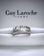 “Guy Laroche” 90’s-00’s Architectural diamond ring