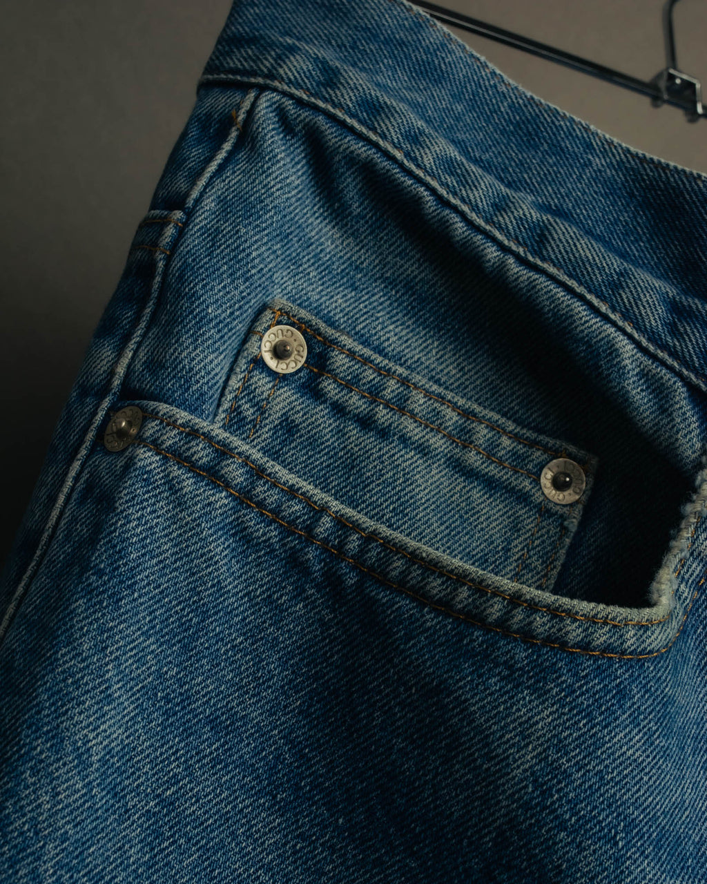 "GUCCI" 80's-90's Faded straight denim jeans